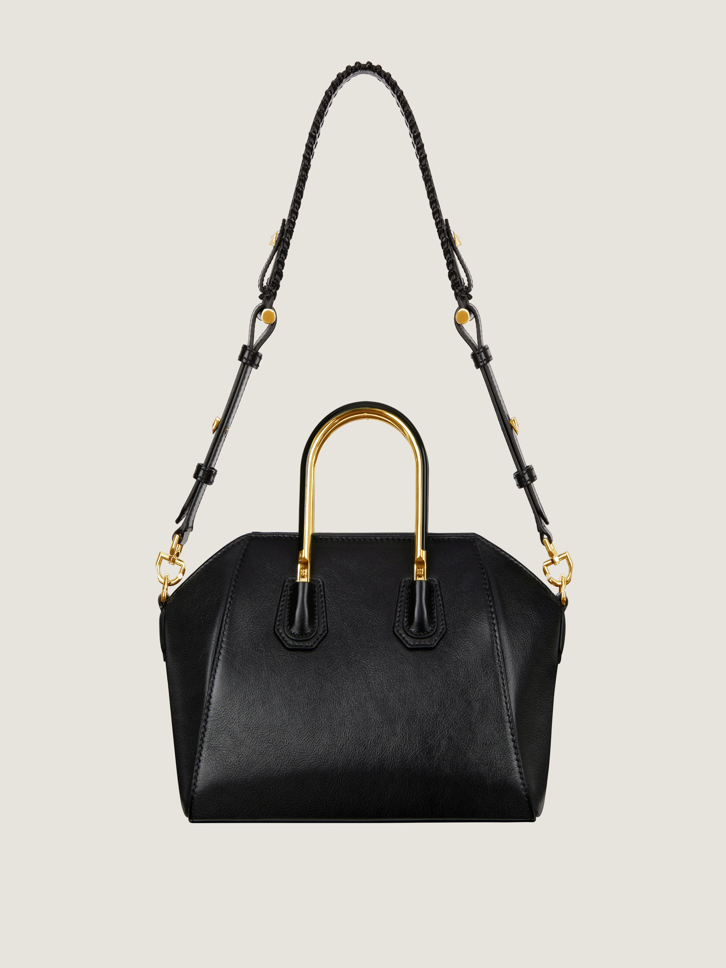 Mini Antigona bag in leather with metal handles